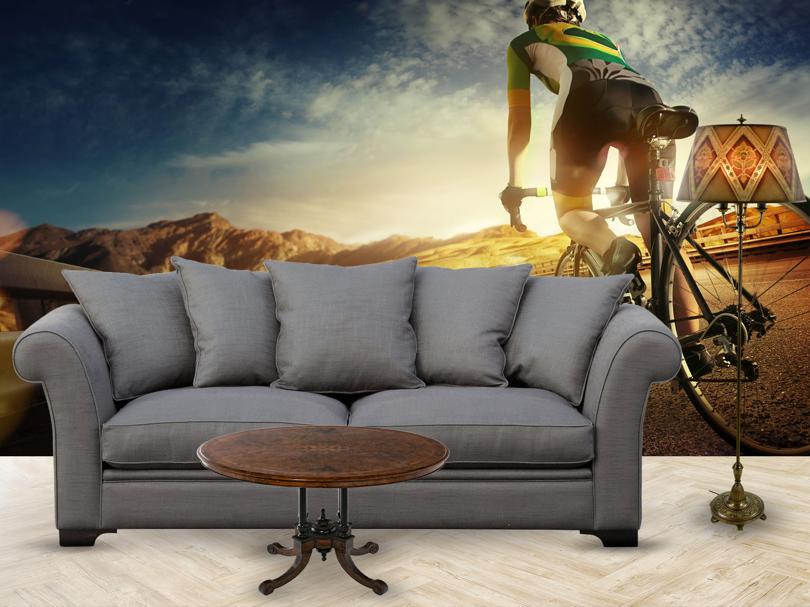 Vlies Tapete XXL Poster Fototapete Rennrad Fitness Sport