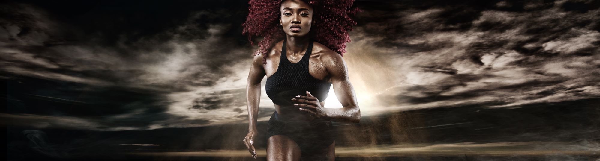 Vlies Tapete XXL Poster Fototapete Fitness Sport Frau Laufen