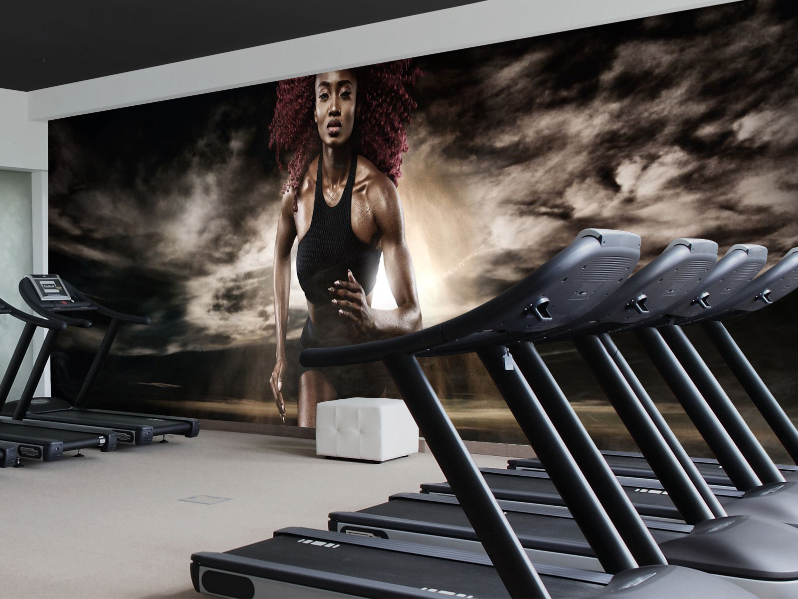 Vlies Tapete XXL Poster Fototapete Fitness Sport Frau Laufen