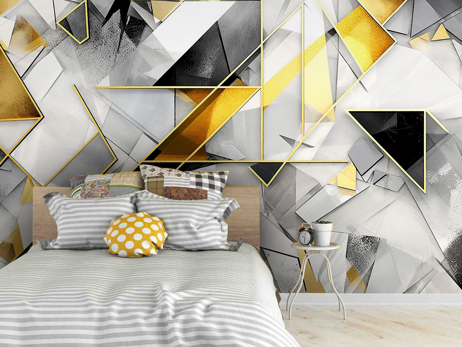 Vlies Tapete XXL Poster Fototapete Muster Modern Gold