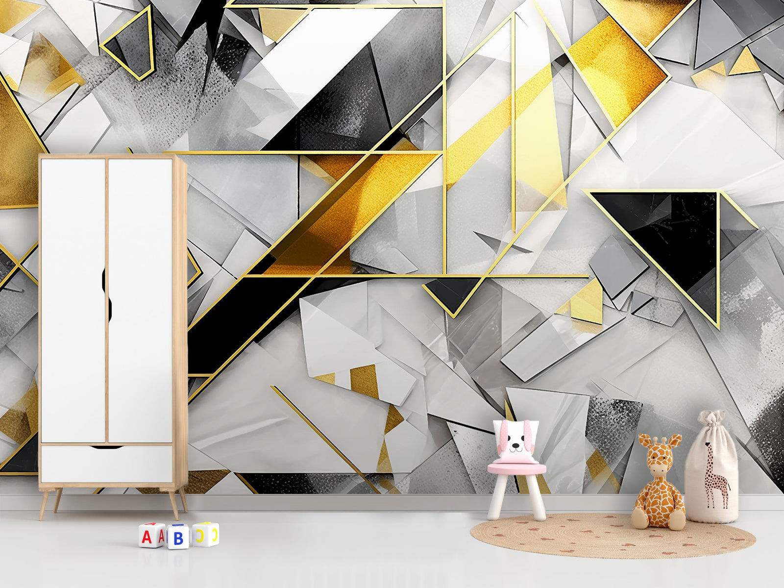 Vlies Tapete XXL Poster Fototapete Muster Modern Gold