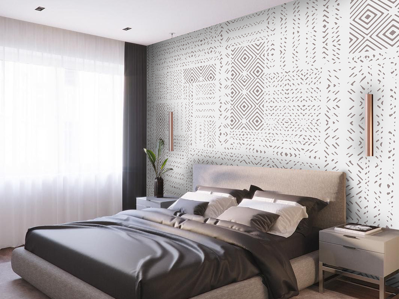 Vlies Tapete XXL Poster Fototapete Modern Muster Farbe