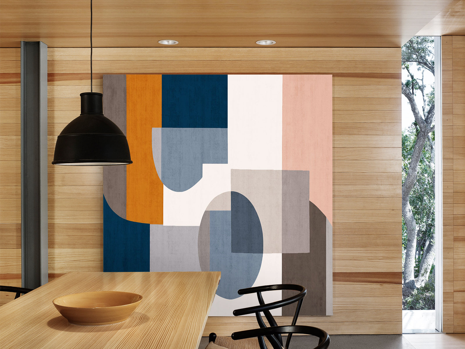 Vlies Tapete XXL Poster Fototapete Modern Kreise Linien