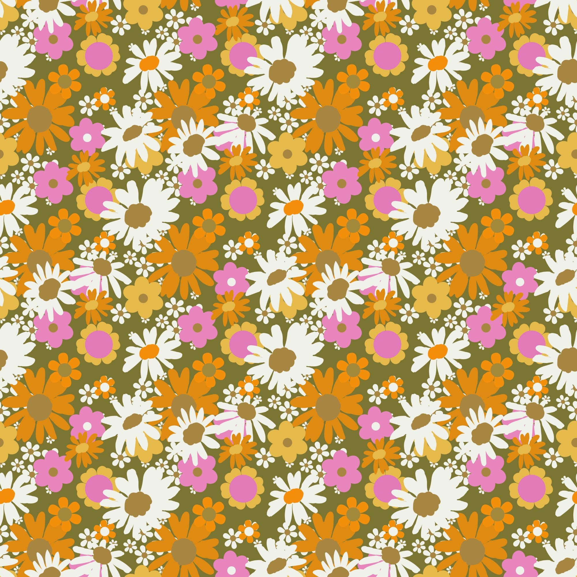 SKU 00164 k Fototapete Retro Blumenwiese