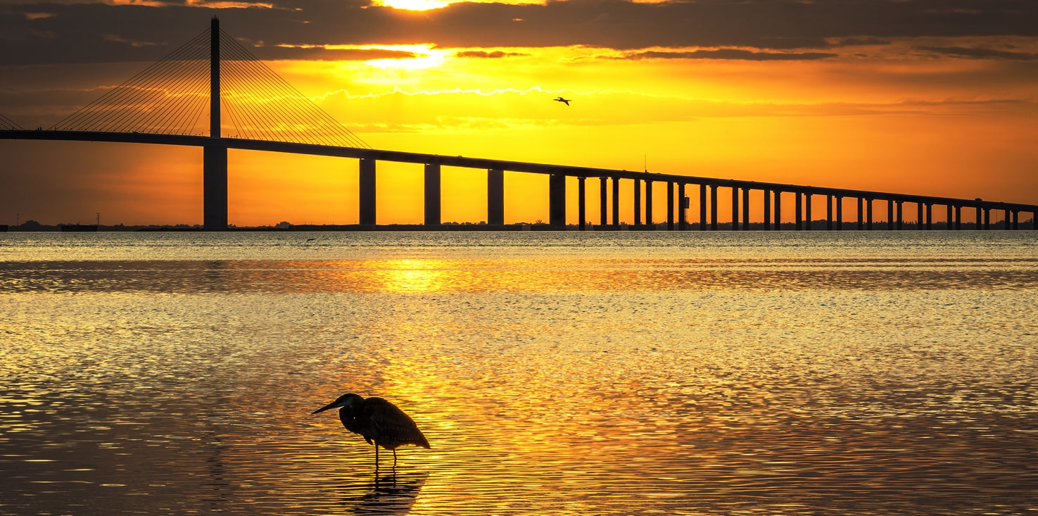 p0093-magnettafel-pinnwand-magnetbild-meer-brucke-sonnenuntergang